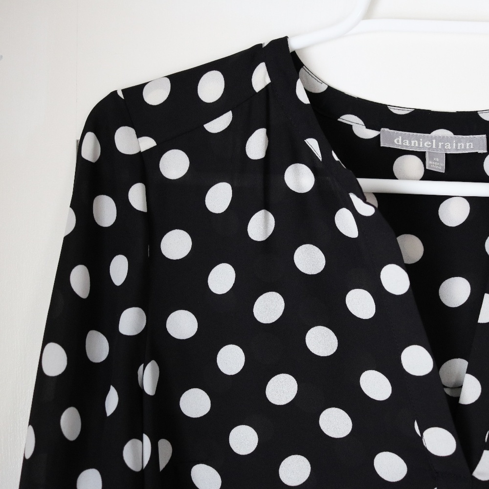 STITCH FIX! Black polka dot Daniel Rainn blouse